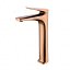 Grifo lavabo alto monomando Delos oro rosa cepillado de Imex